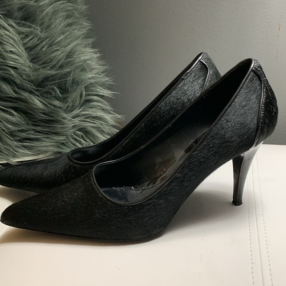 Boss Fur Pumps with Leather trim - Picture 4 of 12